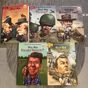 Lot of 5 Who Was Books--Homeschooling History
